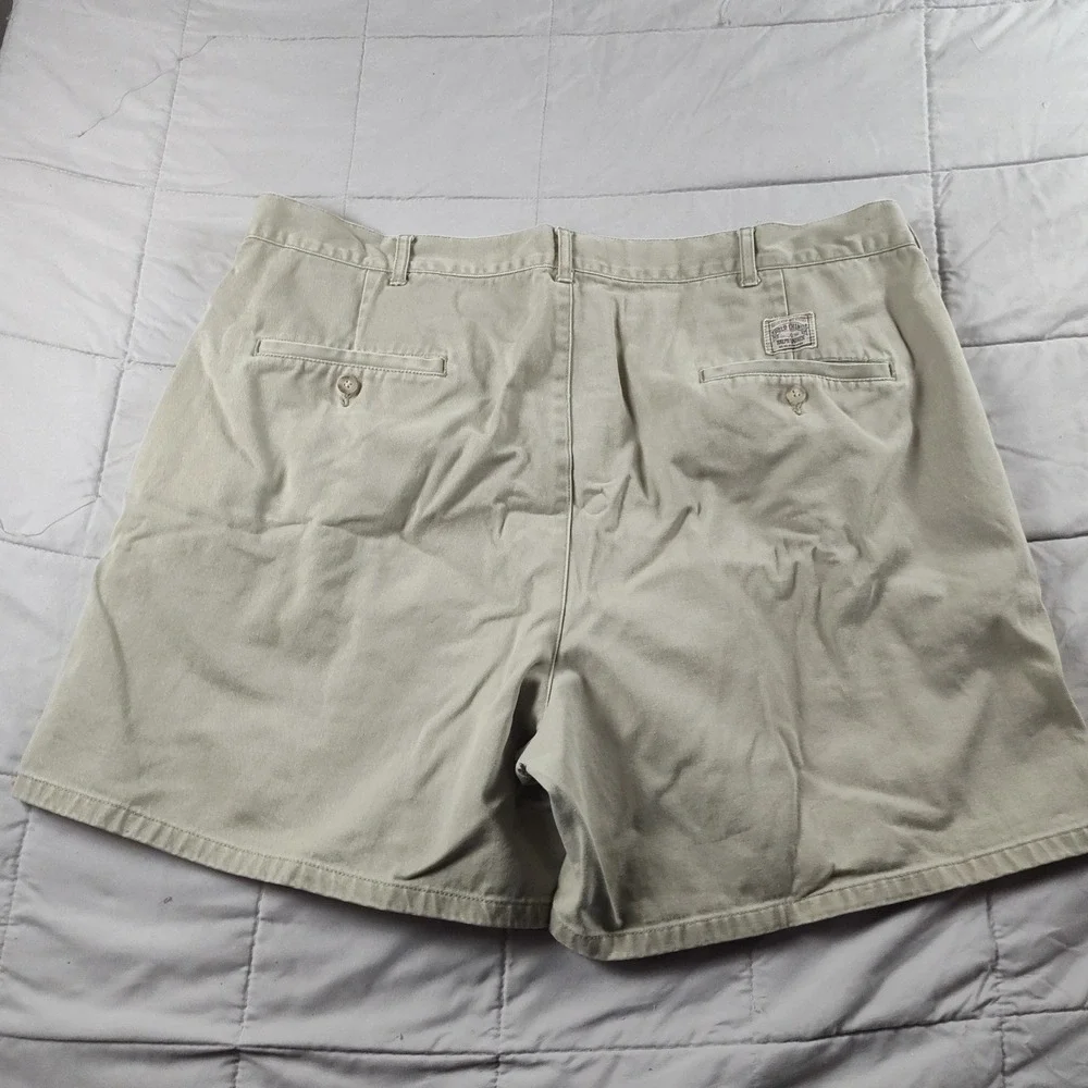 Polo Ralph Lauren Chino Shorts Mens W40 Khaki Double Pleated Cotton Twill